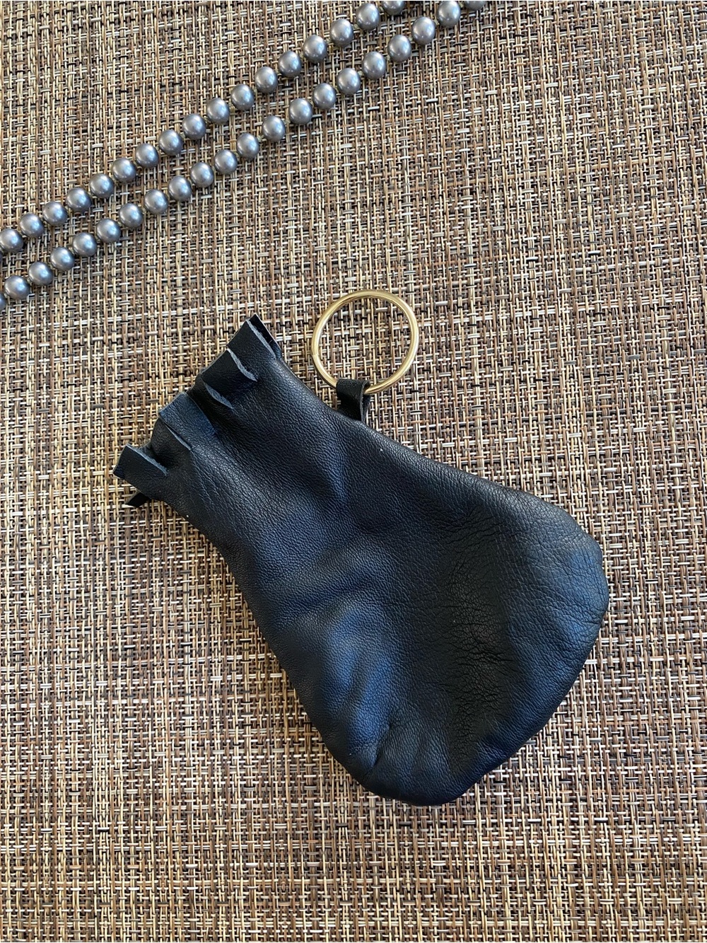 Extra Long Faux Gray Pearl strand - Picture 5 of 7